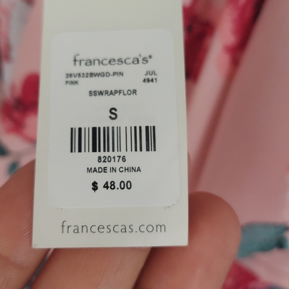 Francesca's Blue Rain Floral Print Dress - Picture 5 of 5